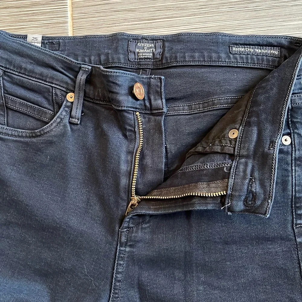Citizens Of Humanity Women’s Rocket Crop High Rise‎ Dark Wash Skinny Jeans Sz 25